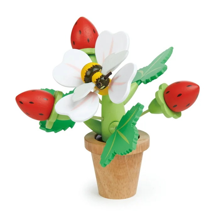 Wood Toy – Strawberry Flower Pot