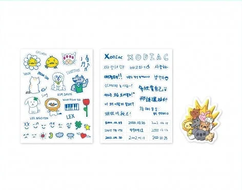 Xodiac – x To Meet U 2024 1st Fan Con Official MD Sticker Pack