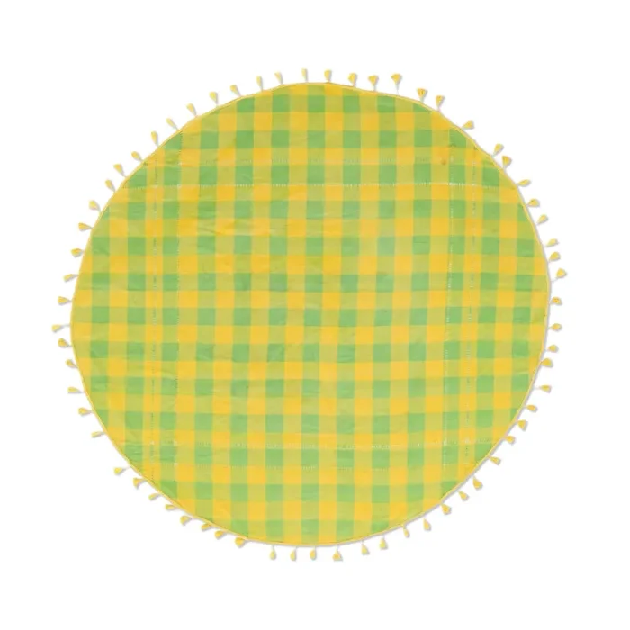 Yellow & Green Round Table Cloth