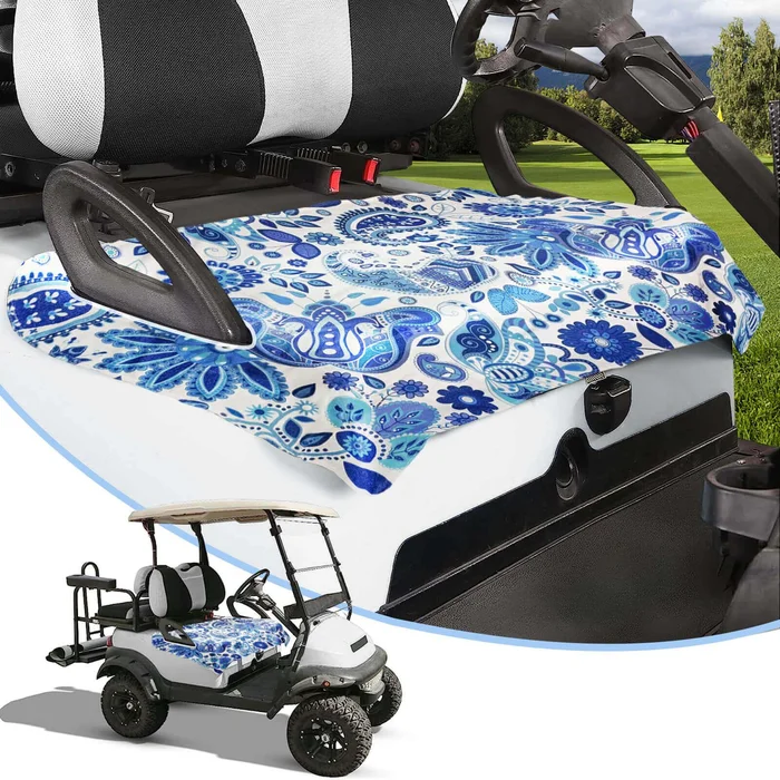 Zenicham Golf Cart Seat Covers, Microfiber Golf Cart Seat Towel/Blanket Covers