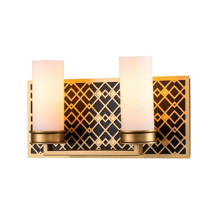 Ziggy 2 Lt Bath Bar in Laquered Gold – 13.5 x 4.5 x 7.5